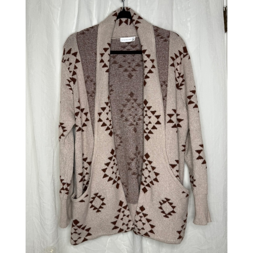 Aztec print cardigan